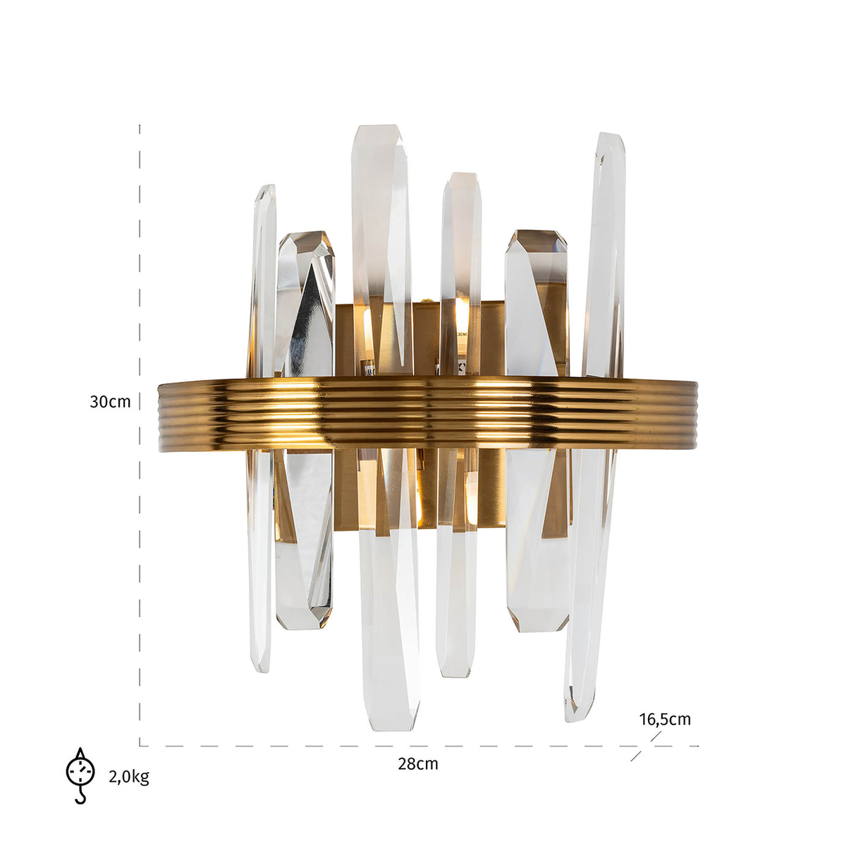 Wandlamp Brigh (Gold) van Richmond Interiors – Luxe comfort op maat van PureWonen. Vraag naar de beste prijs.