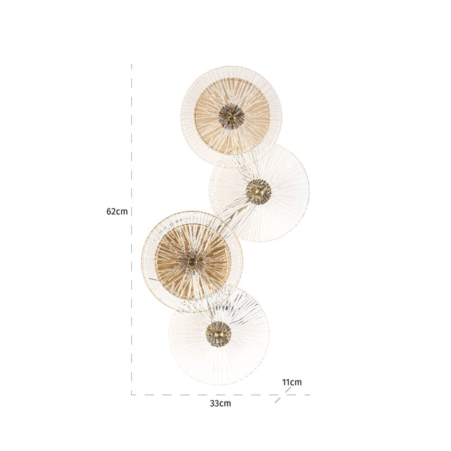 Wandlamp Linzi (Brushed Gold) van Richmond Interiors – Luxe comfort op maat van PureWonen. Vraag naar de beste prijs.