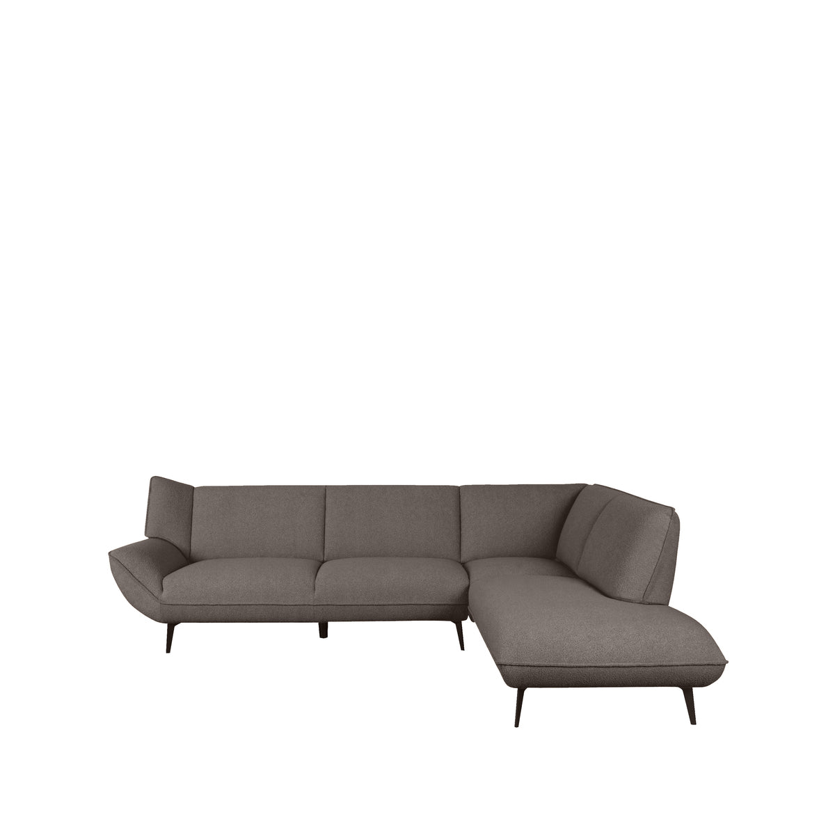 LABEL51 Hoekbank Pesaro - Bruin - Boucle - Rechts van LABEL51 – Luxe comfort op maat van PureWonen. Vraag naar de beste prijs.