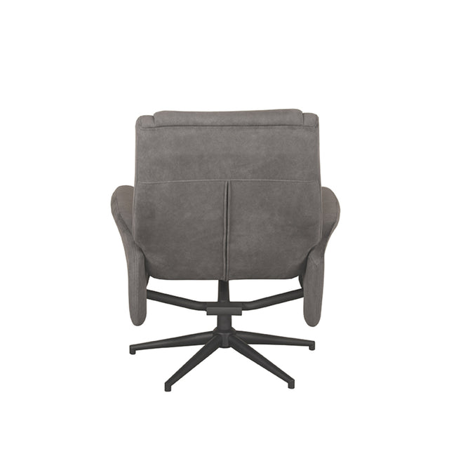 LABEL51 Fauteuil Bergen - Antraciet - Cosmo - Excl. Hocker van LABEL51 – Luxe comfort op maat van PureWonen. Vraag naar de beste prijs.