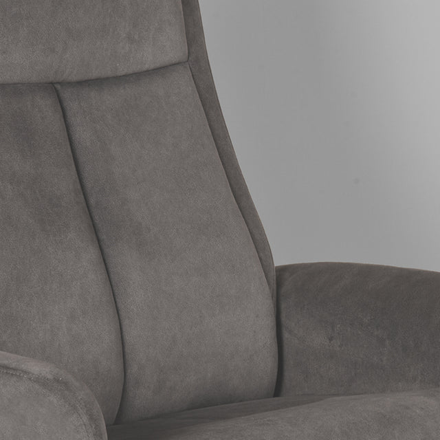 LABEL51 Fauteuil Bergen - Antraciet - Cosmo - Excl. Hocker van LABEL51 – Luxe comfort op maat van PureWonen. Vraag naar de beste prijs.