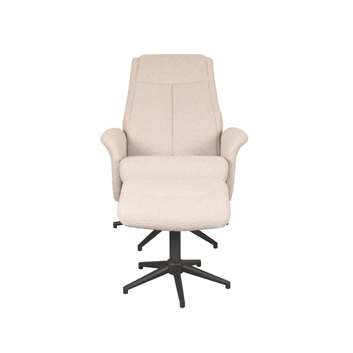 LABEL51 Fauteuil Bergen - Naturel - Boucle - Incl. Hocker van LABEL51 – Luxe comfort op maat van PureWonen. Vraag naar de beste prijs.