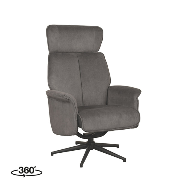 LABEL51 Fauteuil Verdal - Antraciet - Cosmo - Excl. Hocker van LABEL51 – Luxe comfort op maat van PureWonen. Vraag naar de beste prijs.