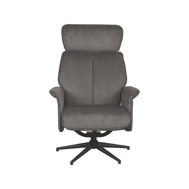 LABEL51 Fauteuil Verdal - Antraciet - Cosmo - Excl. Hocker van LABEL51 – Luxe comfort op maat van PureWonen. Vraag naar de beste prijs.