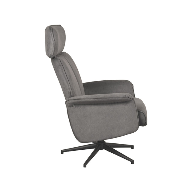 LABEL51 Fauteuil Verdal - Antraciet - Cosmo - Excl. Hocker van LABEL51 – Luxe comfort op maat van PureWonen. Vraag naar de beste prijs.