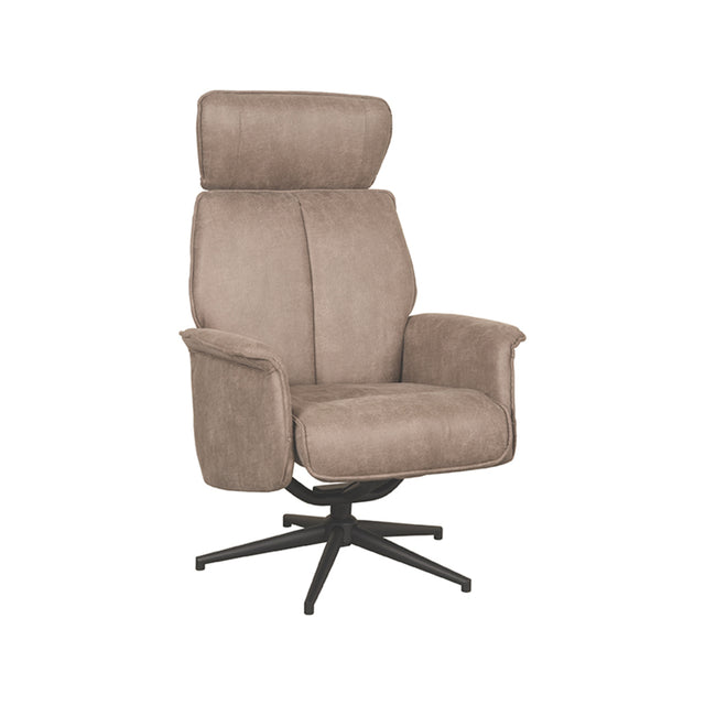 LABEL51 Fauteuil Verdal - Taupe - Micro Suede - Excl. Hocker van LABEL51 – Luxe comfort op maat van PureWonen. Vraag naar de beste prijs.