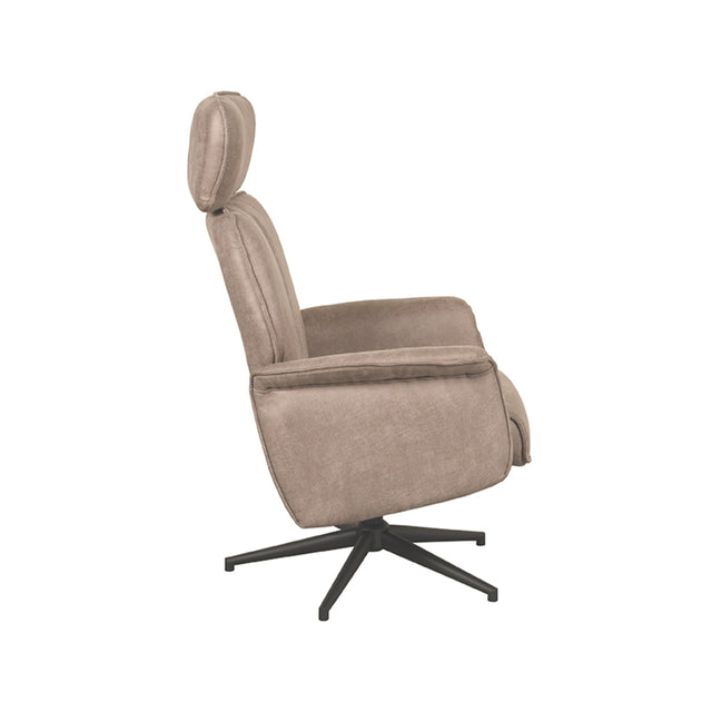 LABEL51 Fauteuil Verdal - Taupe - Micro Suede - Excl. Hocker van LABEL51 – Luxe comfort op maat van PureWonen. Vraag naar de beste prijs.