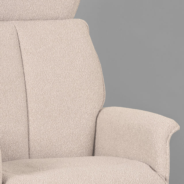 LABEL51 Fauteuil Verdal - Naturel - Boucle - Incl. Hocker van LABEL51 – Luxe comfort op maat van PureWonen. Vraag naar de beste prijs.