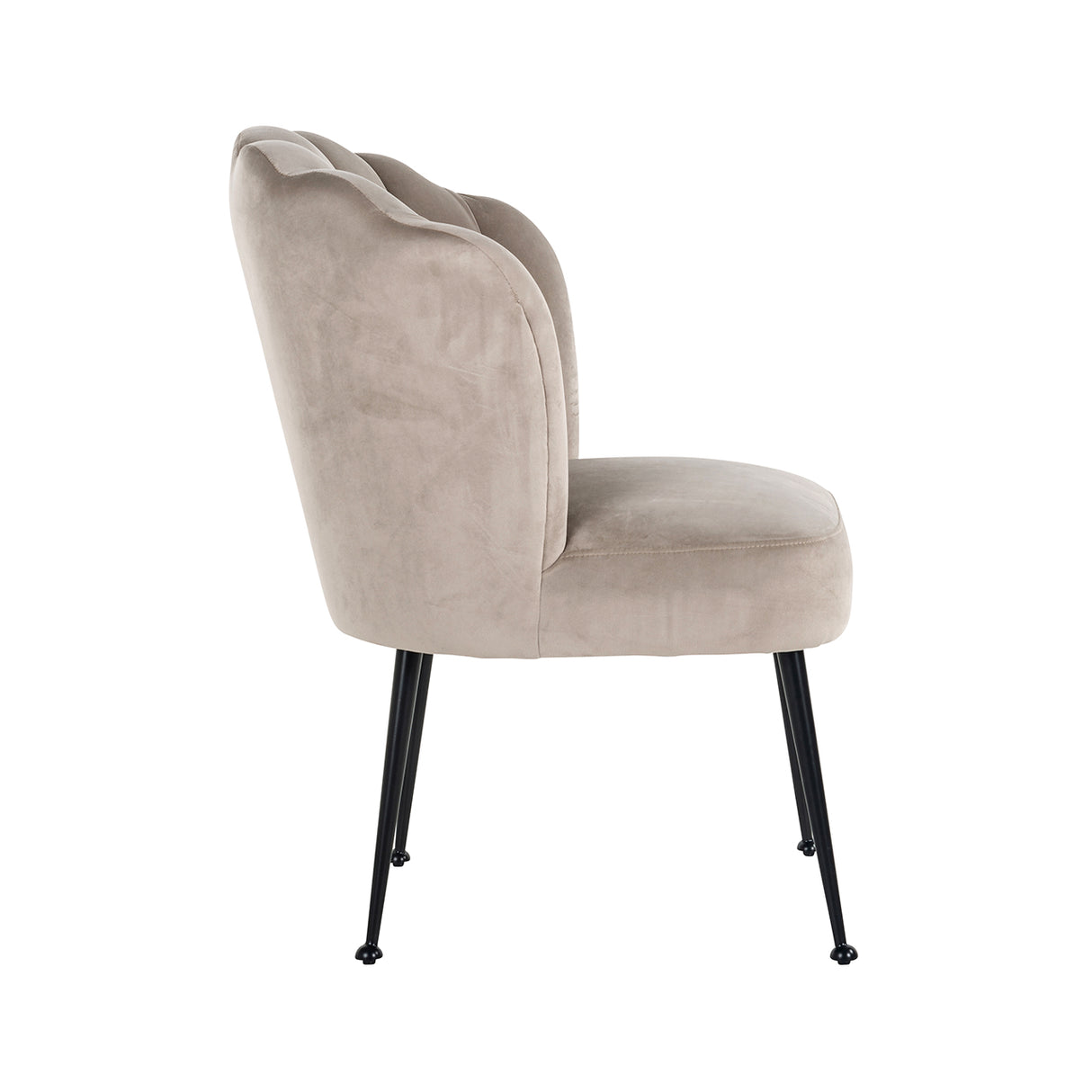 Stoel Pippa khaki velvet / black (Quartz Khaki 903) van Richmond Interiors – Luxe comfort op maat van PureWonen. Vraag naar de beste prijs.