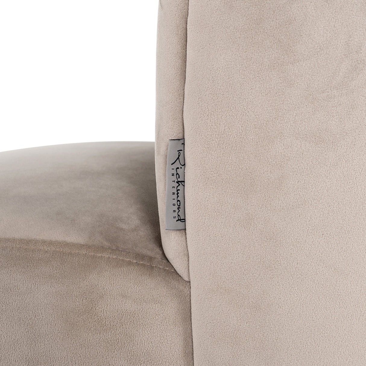 Stoel Pippa khaki velvet / black (Quartz Khaki 903) van Richmond Interiors – Luxe comfort op maat van PureWonen. Vraag naar de beste prijs.