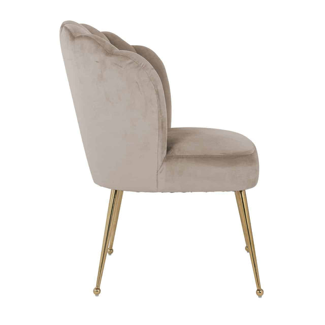 Stoel Pippa khaki velvet / gold (Quartz Khaki 903) van Richmond Interiors – Luxe comfort op maat van PureWonen. Vraag naar de beste prijs.