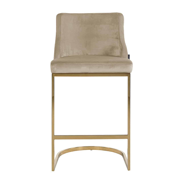 Barstoel Bolton khaki velvet / gold fire retardant (Quartz Khaki 903) van Richmond Interiors – Luxe comfort op maat van PureWonen. Vraag naar de beste prijs.