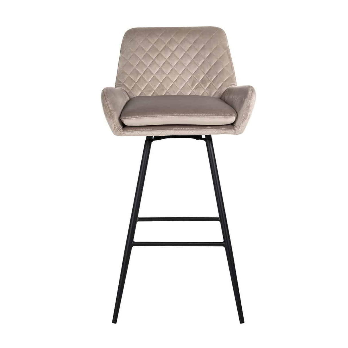 Barstoel Linsey draaibaar khaki velvet (Quartz Khaki 903) van Richmond Interiors – Luxe comfort op maat van PureWonen. Vraag naar de beste prijs.