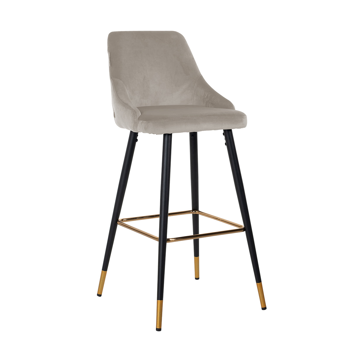 Barstoel Imani khaki velvet (Quartz Khaki 903) van Richmond Interiors – Luxe comfort op maat van PureWonen. Vraag naar de beste prijs.