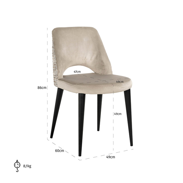 Chair Tabitha trendy nature / quartz khaki fire retardant (Be Trendy 01 Nature) van Richmond Interiors – Luxe comfort op maat van PureWonen. Vraag naar de beste prijs.