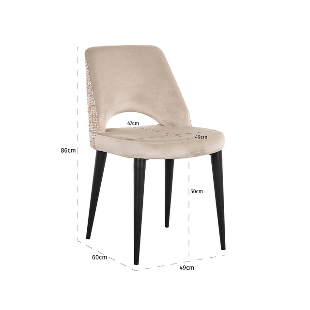 Stoel Tabitha trendy rose / quartz khaki (Be trendy 1673 rose) van Richmond Interiors – Luxe comfort op maat van PureWonen. Vraag naar de beste prijs.