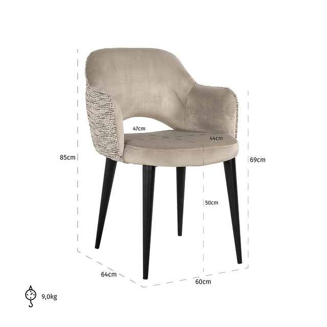 Arm chair Giovanna trendy nature/quartz khaki fire retardant (Be Trendy 01 Nature) van Richmond Interiors – Luxe comfort op maat van PureWonen. Vraag naar de beste prijs.