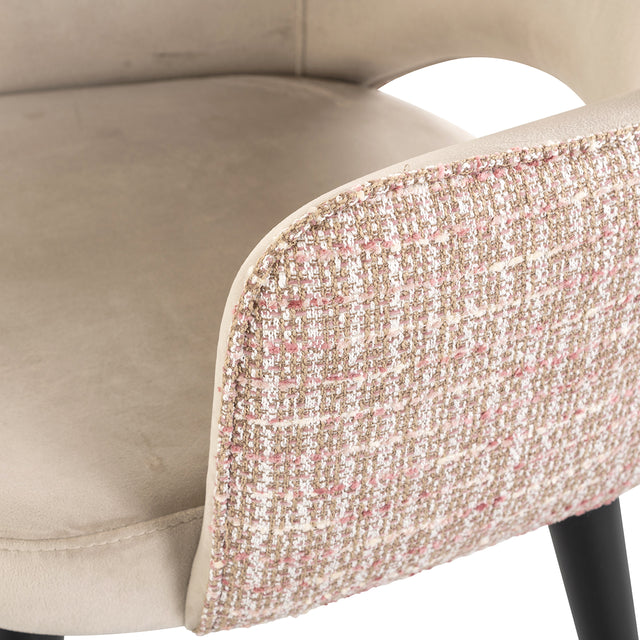 Stoel Giovanna trendy rose/quartz khaki (Be trendy 1673 rose) van Richmond Interiors – Luxe comfort op maat van PureWonen. Vraag naar de beste prijs.
