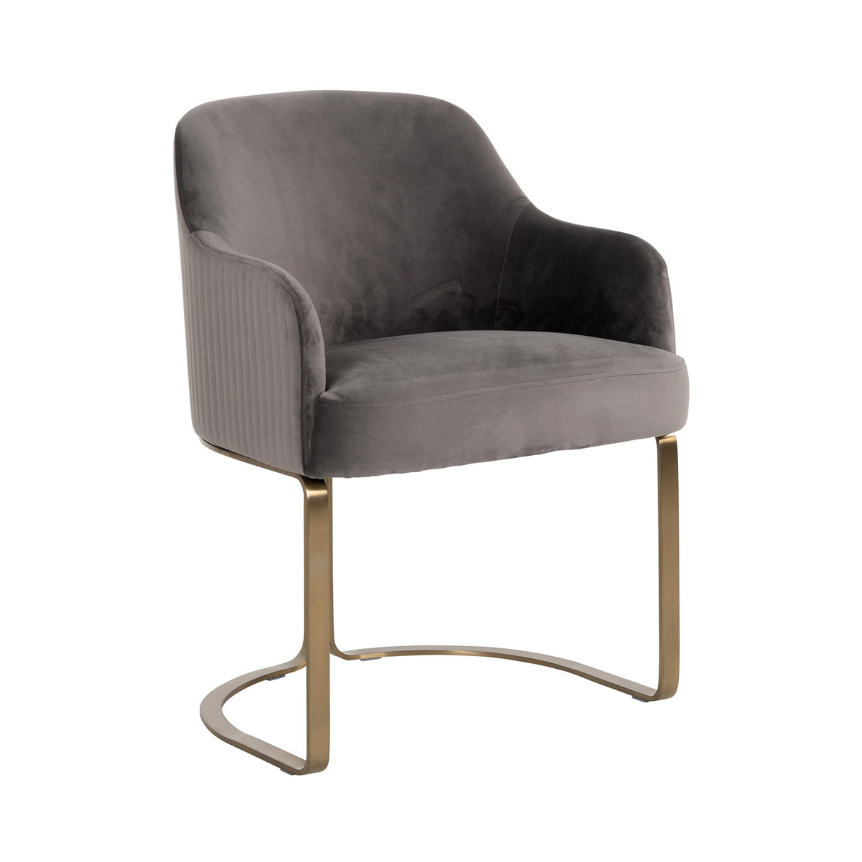 Stoel Hadley stone velvet / brushed gold (Quartz Stone 101) van Richmond Interiors – Luxe comfort op maat van PureWonen. Vraag naar de beste prijs.