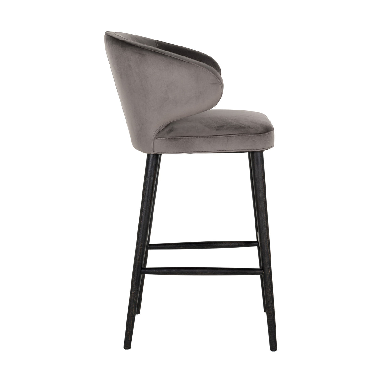 Barstoel Indigo stone velvet (Quartz Stone 101) van Richmond Interiors – Luxe comfort op maat van PureWonen. Vraag naar de beste prijs.