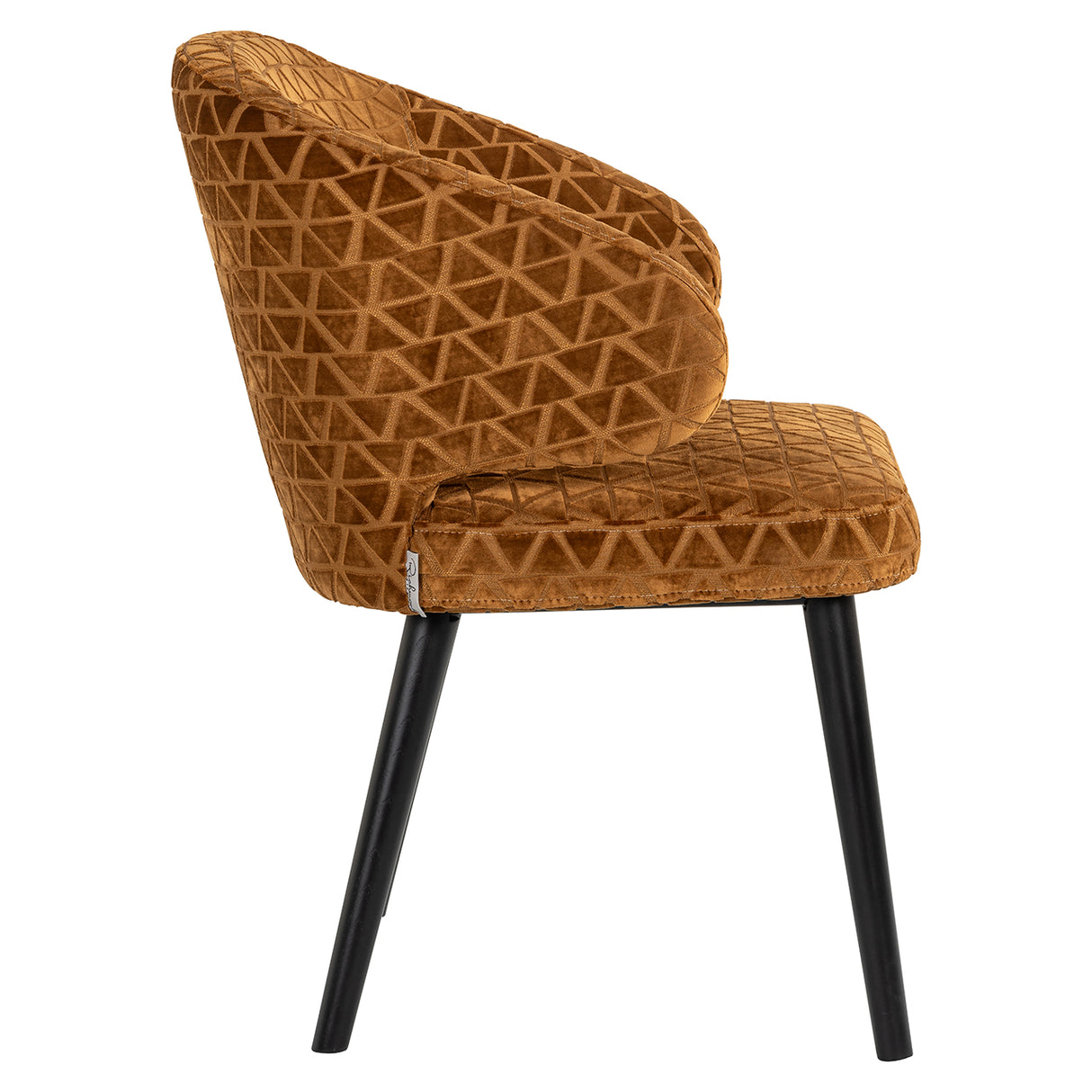 Eetkamerstoel Indigo gold triangle (Triangle 2013 old gold) van Richmond Interiors – Luxe comfort op maat van PureWonen. Vraag naar de beste prijs.