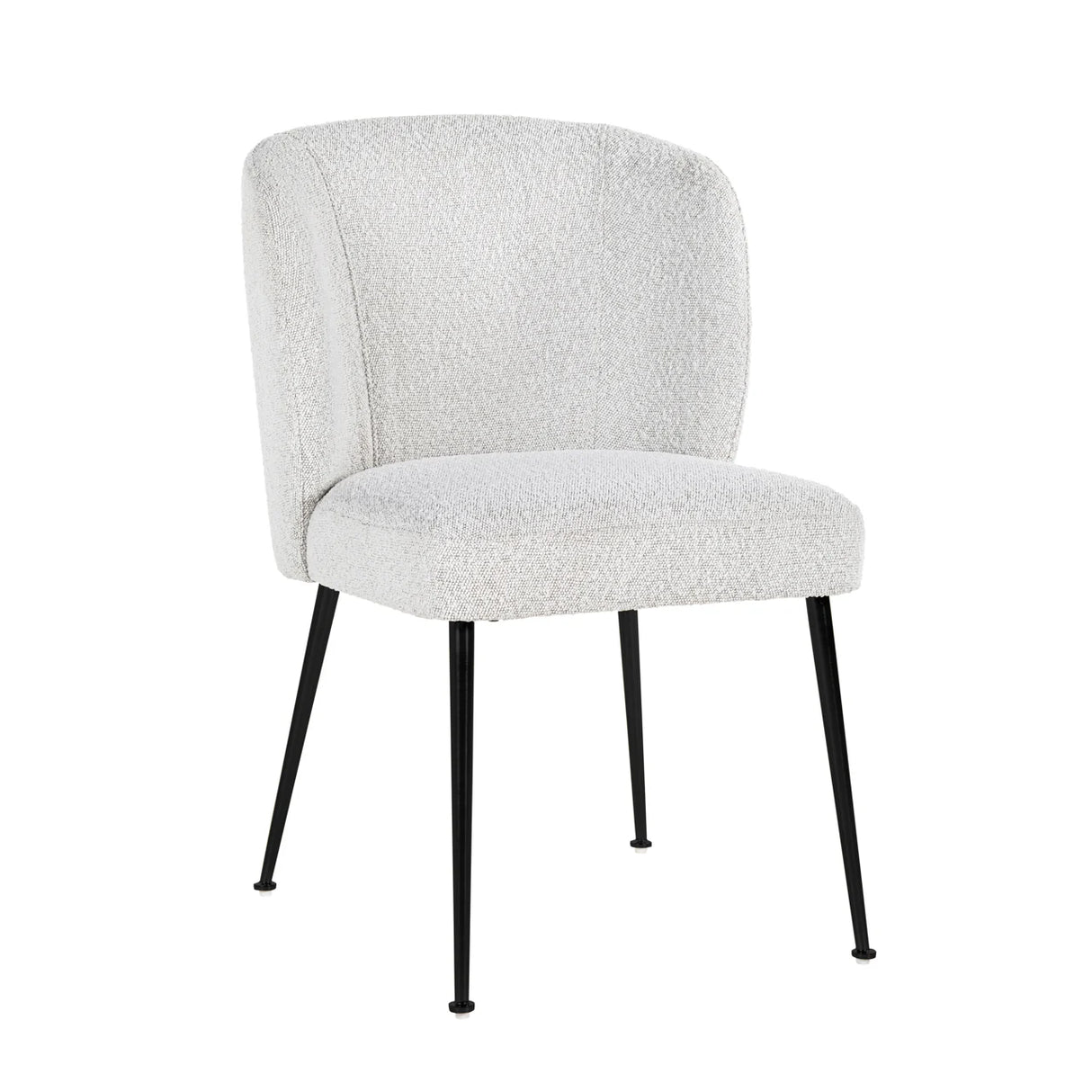 Eetkamerstoel Fallon white bouclé