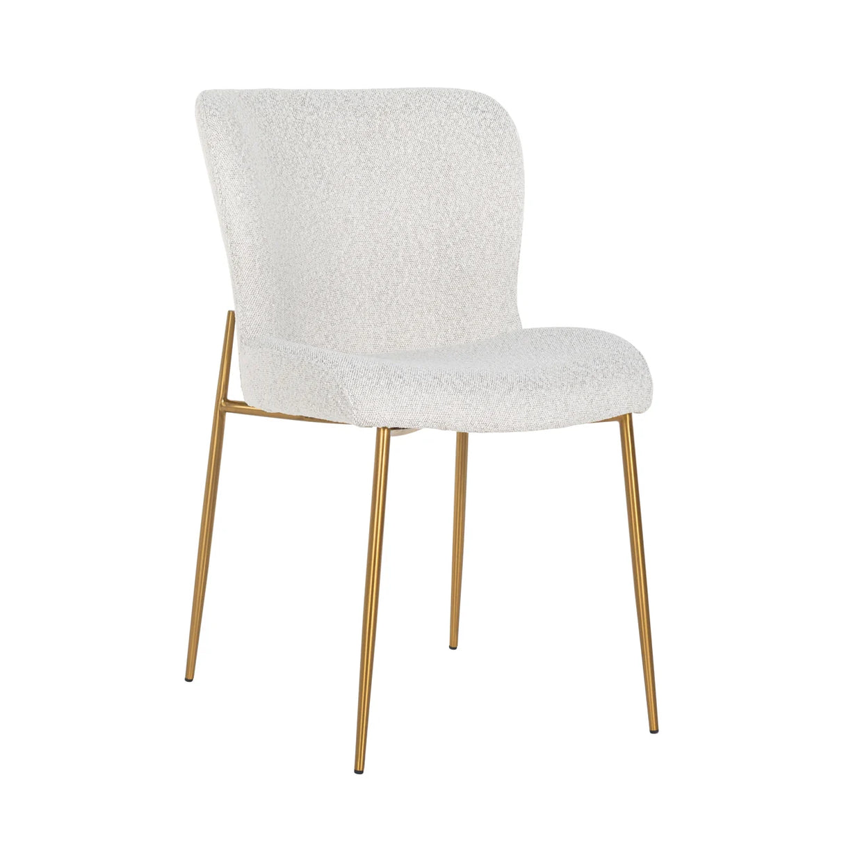 Eetkamerstoel Odessa white bouclé (Set of 2)