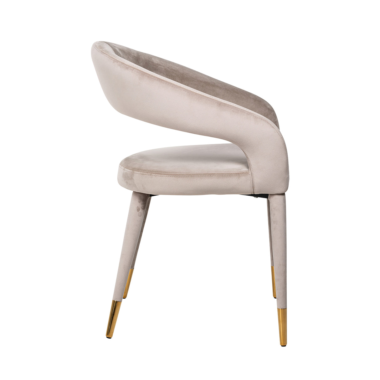 Stoel Gia khaki velvet fire retardant (FR-Quartz 903 Khaki) van Richmond Interiors – Luxe comfort op maat van PureWonen. Vraag naar de beste prijs.