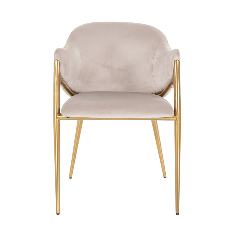 Stoel Gwen khaki velvet fire retardant (FR-Quartz 903 Khaki) van Richmond Interiors – Luxe comfort op maat van PureWonen. Vraag naar de beste prijs.