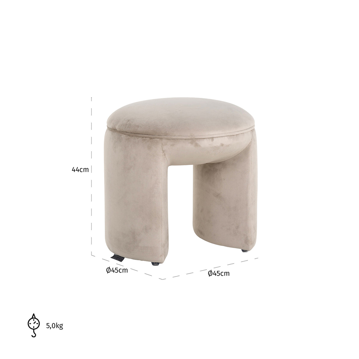 Poef Fargo khaki velvet (Quartz Khaki 903) van Richmond Interiors – Luxe comfort op maat van PureWonen. Vraag naar de beste prijs.
