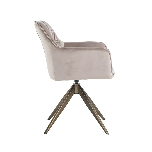 Draaistoel Aline khaki velvet fire retardant (FR-Quartz 903 Khaki) van Richmond Interiors – Luxe comfort op maat van PureWonen. Vraag naar de beste prijs.