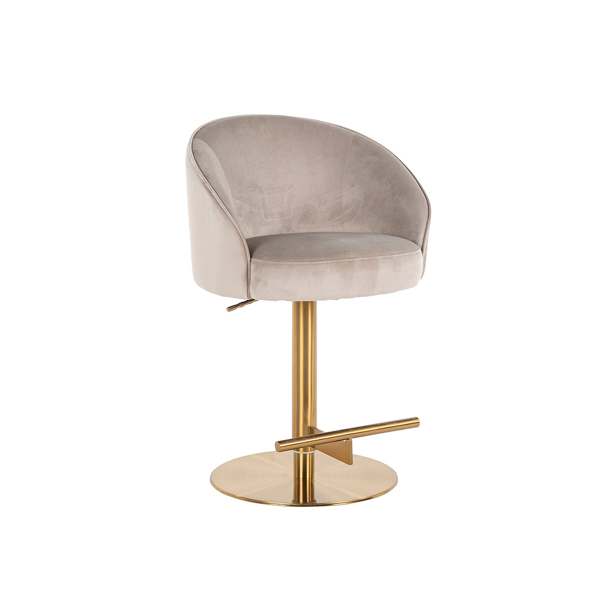 Bar/counter stoel Zabi draaibaar khaki velvet (Quartz Khaki 903) van Richmond Interiors – Luxe comfort op maat van PureWonen. Vraag naar de beste prijs.