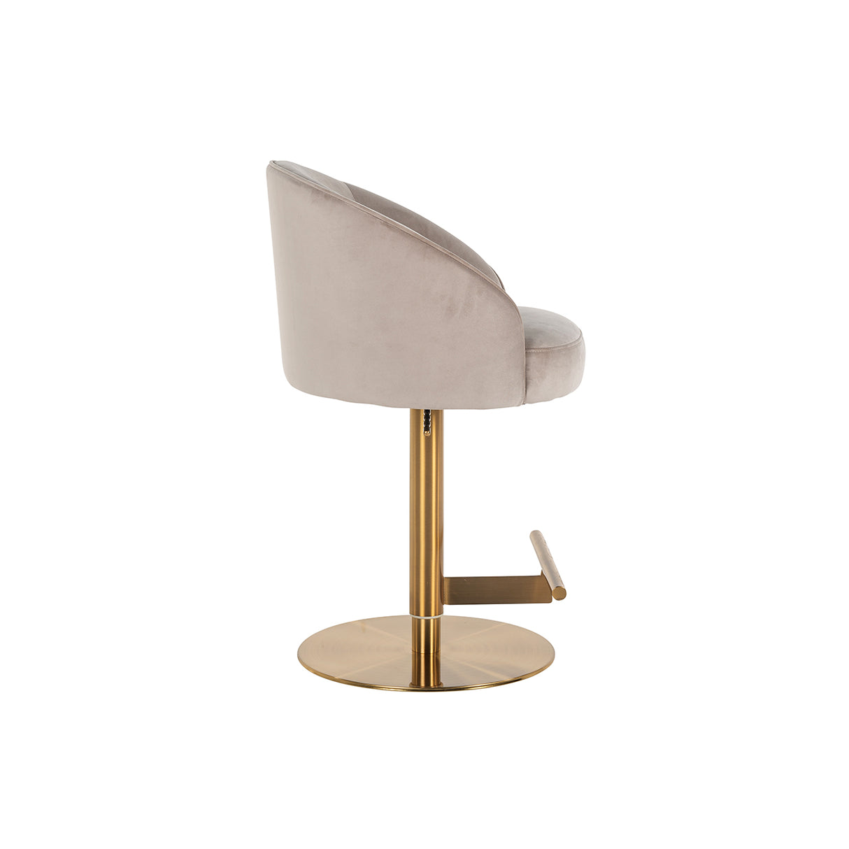 Bar/counter stoel Zabi draaibaar khaki velvet (Quartz Khaki 903) van Richmond Interiors – Luxe comfort op maat van PureWonen. Vraag naar de beste prijs.