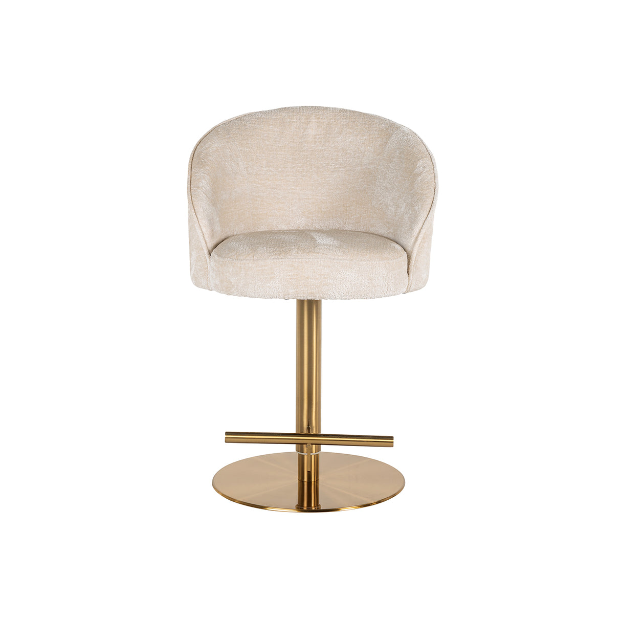 Bar/counter stoel Zabi draaibaar white chenille (Bergen 900 white chenille) van Richmond Interiors – Luxe comfort op maat van PureWonen. Vraag naar de beste prijs.