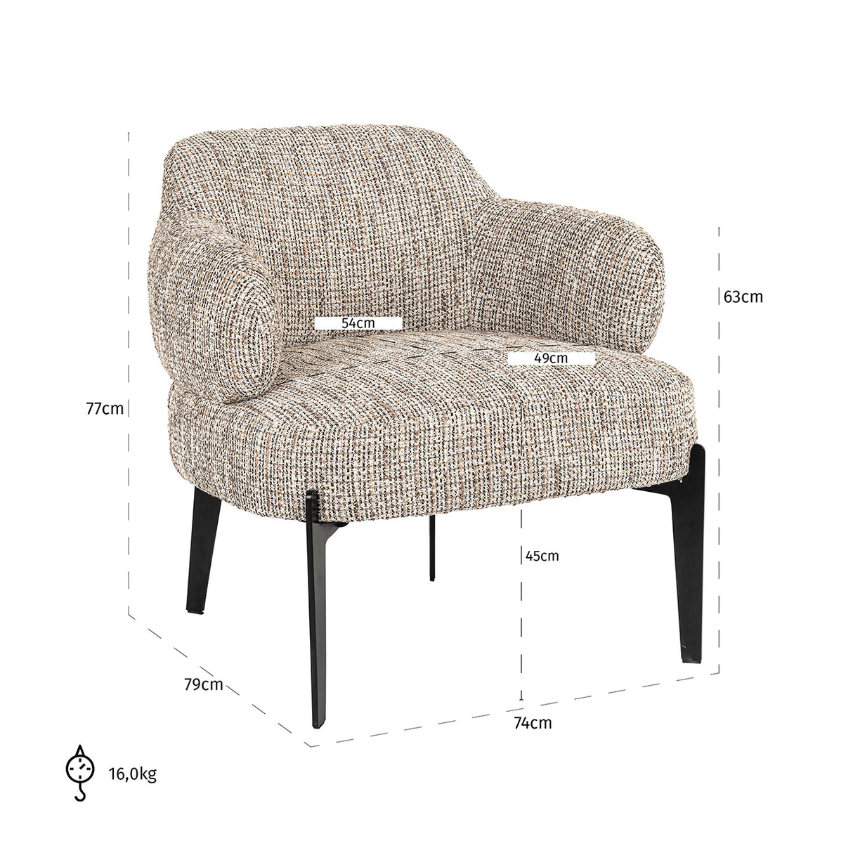 Fauteuil Venus trendy nature (Be Trendy 01 Nature) van Richmond Interiors – Luxe comfort op maat van PureWonen. Vraag naar de beste prijs.