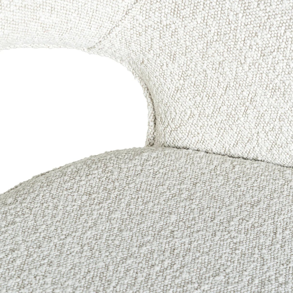 Eetkamerstoel Savoy white bouclé
