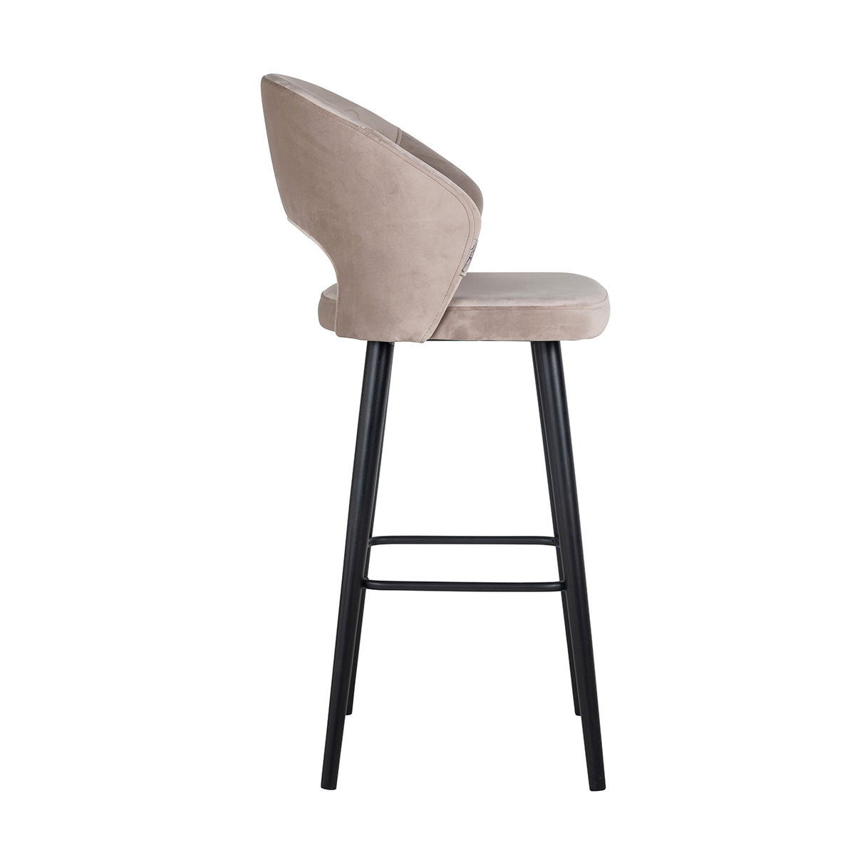 Barstoel Savoy khaki velvet (Quartz Khaki 903) van Richmond Interiors – Luxe comfort op maat van PureWonen. Vraag naar de beste prijs.