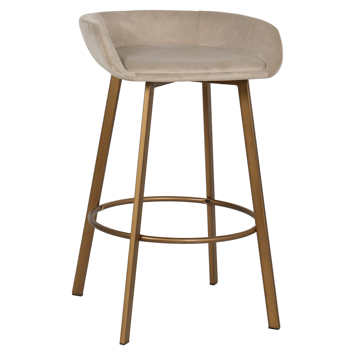 Barstoel Cressida low back khaki velvet (set of 2) (Quartz Khaki 903) van Richmond Interiors – Luxe comfort op maat van PureWonen. Vraag naar de beste prijs.