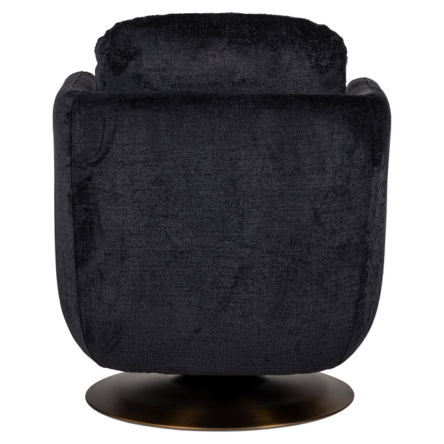 Draaifauteuil Turner black chenille (Bergen 809 black chenille) van Richmond Interiors – Luxe comfort op maat van PureWonen. Vraag naar de beste prijs.
