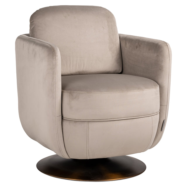 Draaifauteuil Turner khaki velvet fire retardant (FR-Quartz 903 Khaki) van Richmond Interiors – Luxe comfort op maat van PureWonen. Vraag naar de beste prijs.