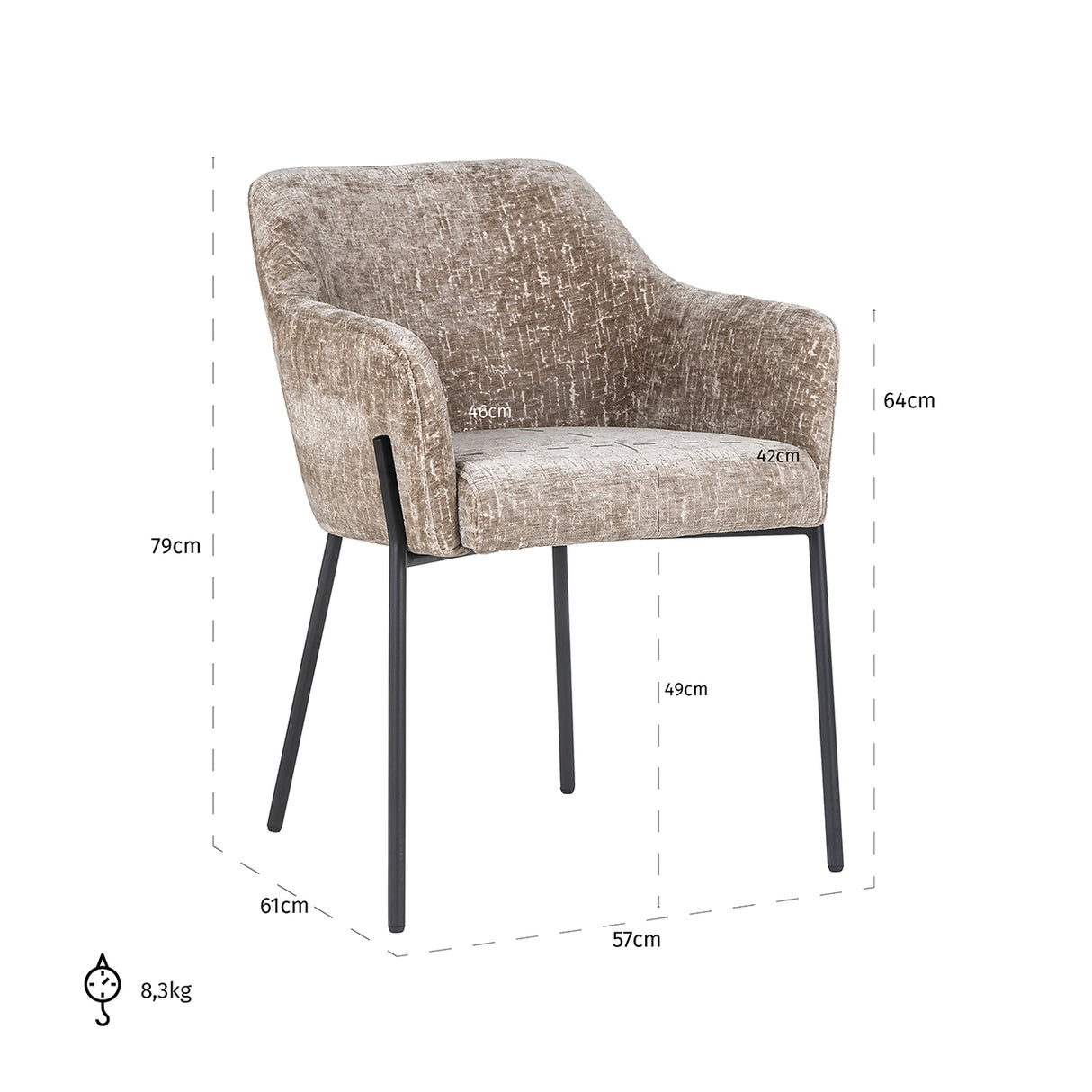 Stoel Fay shitake island (Shitake Island 124) van Richmond Interiors – Luxe comfort op maat van PureWonen. Vraag naar de beste prijs.