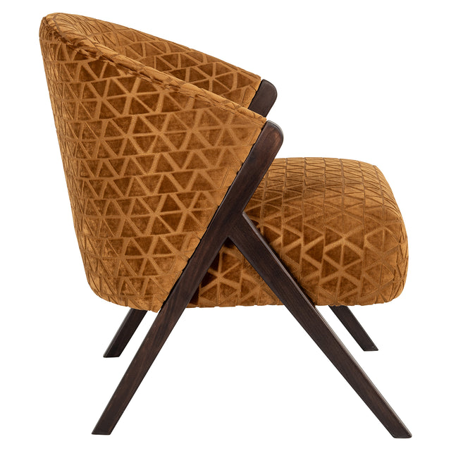 Fauteuil Mia gold triangle (Triangle 2013 old gold) van Richmond Interiors – Luxe comfort op maat van PureWonen. Vraag naar de beste prijs.