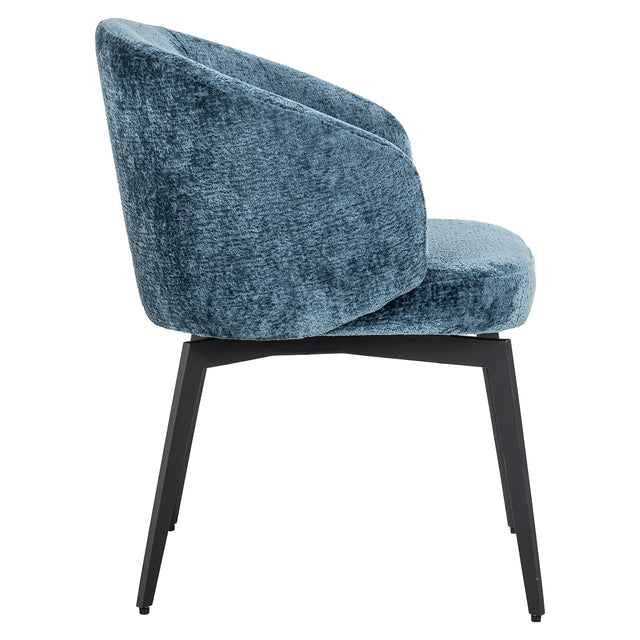 Stoel Amphara blue chenille fire retardant (Bergen 601 blue chenille) van Richmond Interiors – Luxe comfort op maat van PureWonen. Vraag naar de beste prijs.
