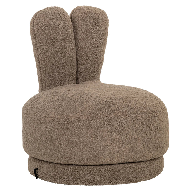Lounge stoel Bunny taupe swivel kids