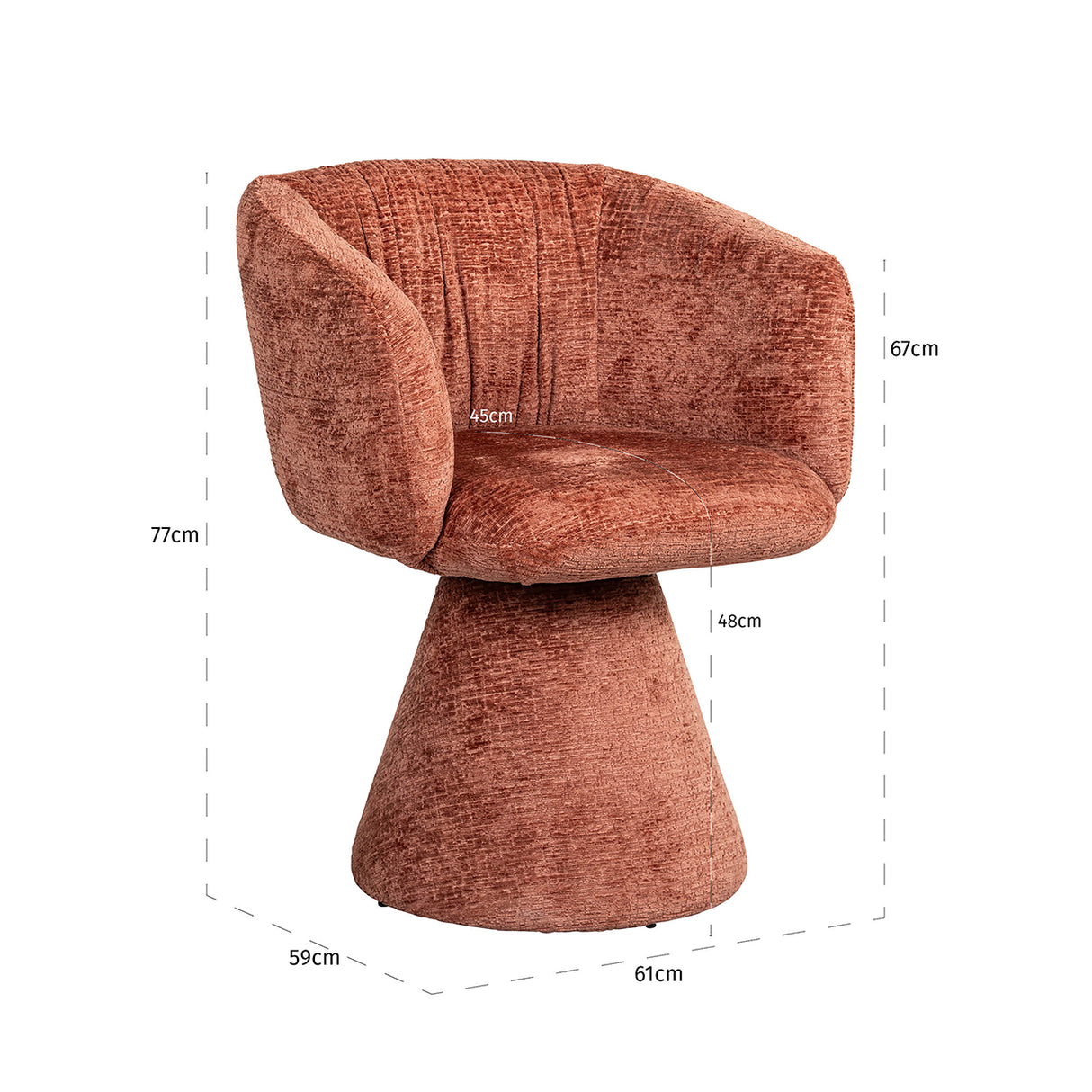 Draaistoel Madeline blush fusion (Fusion 92 Blush) van Richmond Interiors – Luxe comfort op maat van PureWonen. Vraag naar de beste prijs.