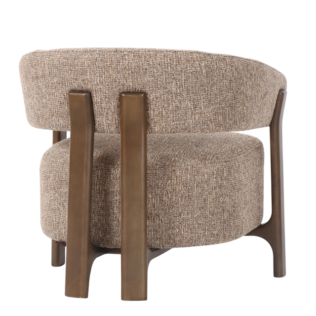 Lounge stoel Dalara brown tweed