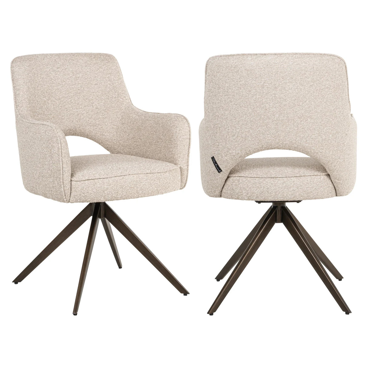 Eetkamerstoel Ginerva biscotti swivel