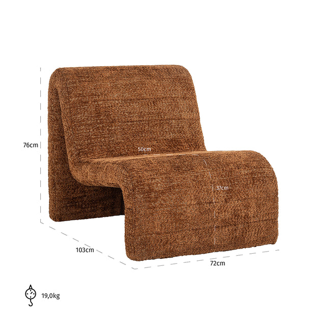 Fauteuil Kelly lovely cinnamon (Be Lovely 603 Cinnamon) van Richmond Interiors – Luxe comfort op maat van PureWonen. Vraag naar de beste prijs.