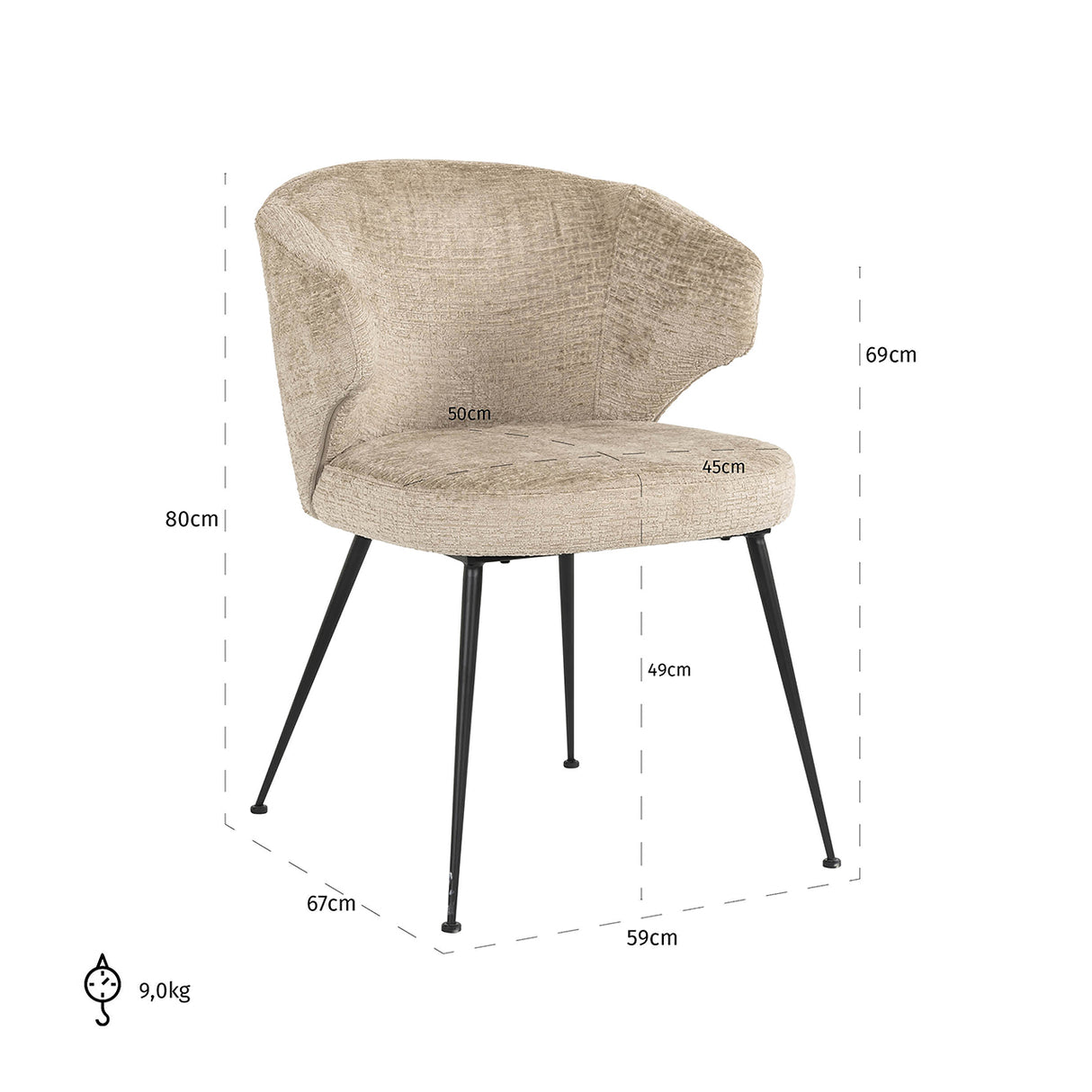 Stoel Xandra desert fusion fire retardant (FR-Fusion 109 desert) van Richmond Interiors – Luxe comfort op maat van PureWonen. Vraag naar de beste prijs.
