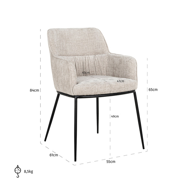 Stoel Bella natural renegade (Renegade Natural 01) van Richmond Interiors – Luxe comfort op maat van PureWonen. Vraag naar de beste prijs.